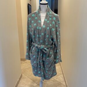 PJ Couture Gray Polka Dot Robe